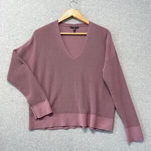 Eileen Fisher Women's Mauve Cotton/Nylon Pullover Sweater Small Coastal Grandma